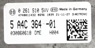 BMW, 0261S105VV, 0 261 S10 5VV, DME5A4C364, DME 5 A4C 364