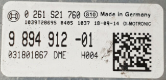 BMW, 0261S21760, 0 261 S21 760, 9894912, 9 894 912, DME
