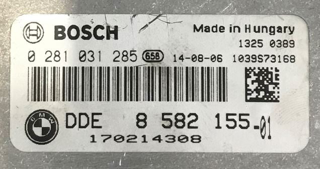 BMW, 0281031285, 0 281 031 285, DDE8582155, DDE 8 582 155