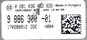 BMW, 0281036462, 0 281 036 462, DME9886300, DME 9 886 300