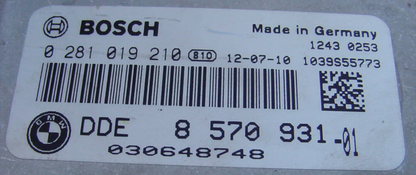 BMW 320D, 0281019210, 0 281 019 210, DDE8570931, DDE 8 570 931, 1039S55773