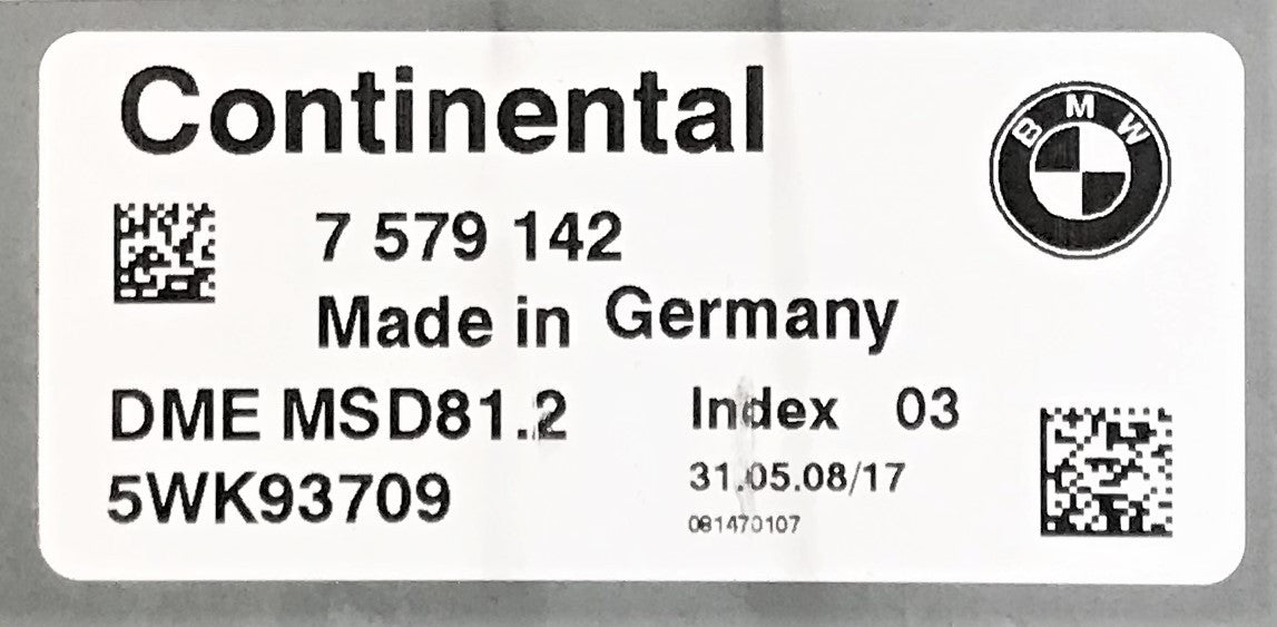 7579142, 7 579 142, DMEMSD812, DME MSD81.2, Index 03, 5WK93709