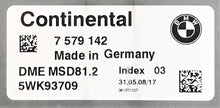 7579142, 7 579 142, DMEMSD812, DME MSD81.2, Index 03, 5WK93709