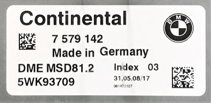 7579142, 7 579 142, DMEMSD812, DME MSD81.2, Index 03, 5WK93709
