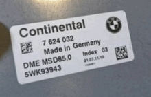BMW, DME MSD85.0, 7624032, 7 624 032, 5WK93943, INDEX 03