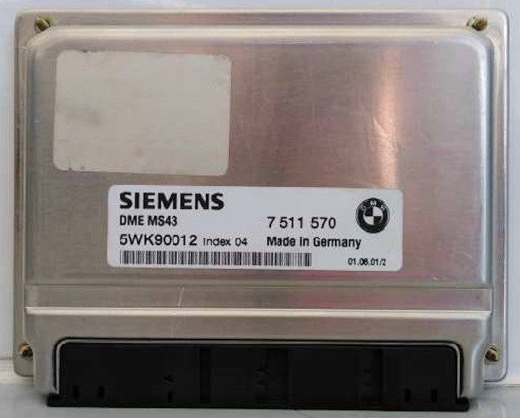 BMW Engine ECU, 7511570, 7 511 570, 5WK90012, Index 04, DME MS43 