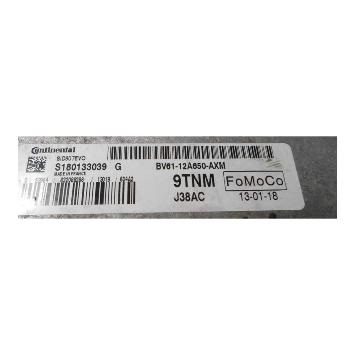 Continental SID807EVO ECU BV61-12A650-AXM S180133039 G label