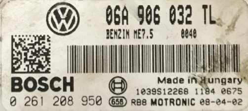 0261208950, 0 261 208 950, 06A906032TL, 06A 906 032 TL, ME7.5