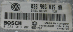 Bosch Engine ECU, 0281013081, 0 281 013 081, 038906019NR, 038 906 019 NR, 1039S15634, EDC15P+