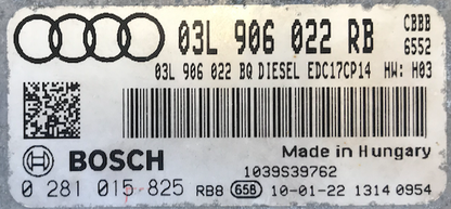 Audi, 0281015825, 0 281 015 825, 03L906022RB, 03L 906 022 RB, EDC17CP14