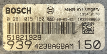 Bosch Engine ECU, Alfa Romeo 159 1.9D, 0281015160, 0 281 015 160, 51821929, 1039S28866