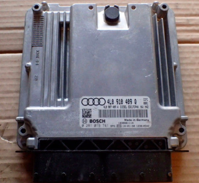 Bosch Engine ECU, Audi, 0281019741, 0 281 019 741, 4L0910409Q, 4L0 910 409 Q, 1039S61114