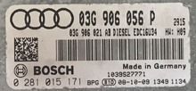 Bosch Engine ECU, Audi A3 1.9 TDI, 0281015171, 0 281 015 171, 03G906056P, 03G 906 056 P, EDC16U34