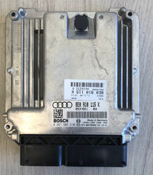 Bosch Engine ECU, Audi A4 2.0 TFSI, 0261S02210, 0 261 S02 210, 8E0910115K, 8E0 910 115 K, 1039S11952, MED9.1