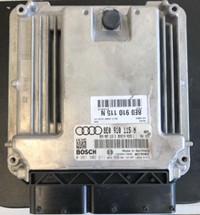 Bosch Engine ECU, Audi A4 2.0 TFSI, 0261S02211, 0 261 S02 211, 8E0910115N, 8E0 910 115 N, 1039S17045, MED9.1