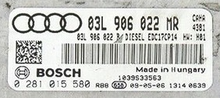 Bosch Engine ECU, Audi A4, A5 2.0 TDI, 0281015580, 0 281 015 580, 03L906022MR, 03L 906 022 MR, EDC17CP14