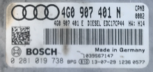 Bosch Engine ECU, Audi A6 - A7 3.0 TDI, 0281019738, 0 281 019 738, 4H0907401N, 4H0 907 401 N, 1039S67147