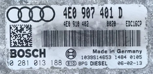 Bosch Engine ECU, Audi A8 3.0TDi, 0281013188, 0 281 013 188, 4E0907401D, 4E0 907 401 D, 1039S14653, EDC16CP