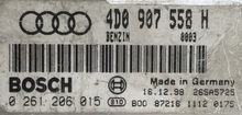 Bosch Engine ECU, Audi A8 4.2 , 0261206015, 0 261 206 015, 4D0907558H, 4D0 907 558 H, ME7.1