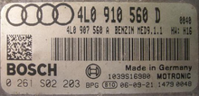 Bosch Engine ECU, Audi Q7 4.2, 0261S02203, 0 261 S02 203, 4L0910560D , 4L0 910 560 D , 4L0907560A, 4L0 907 560 A, MED9.1.1