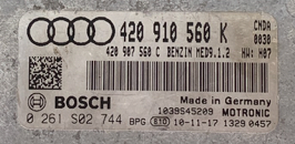 Bosch Engine ECU, Audi R8 4.2 FSI, 0261S02744, 0 261 S02 744, 420910560K, 420 910 560 K, MED9.1.2