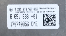 Bosch Engine ECU, BMW, 0261S18537, 0 261 S18 537, 8691838, 8 691 838