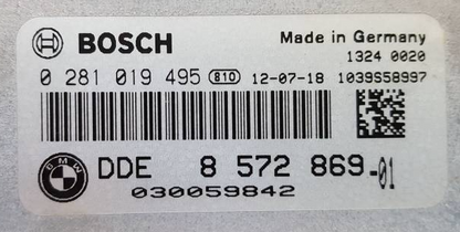 Bosch Engine ECU, BMW, 0281019495, 0 281 019 495, DDE8572869, DDE 8 572 869, 1039S58997