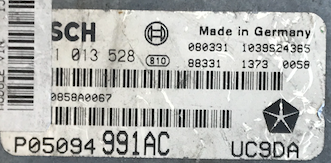 Bosch Engine ECU, Chrysler Cherokee 2.8 CRD 4X4, 0281013528, 0 281 013 528, P05094991AC, P05094 991AC, 1039S24365