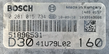 Bosch Engine ECU, FIAT DUCATO 3.0L, 0281015734, 0 281 015 734, 51896531, 1039S43666