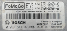 Bosch Engine ECU, Ford, 0261S11379, 0 261 S11 379, ET7112A650KD, ET71-12A650-KD, CV6A12B684BB, CV6A-12B684-BB, ETV3, 1039S76895