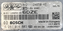 Bosch Engine ECU, Ford, 0281014803, 0 281 014 803, 8V2112A650KE, 8V21-12A650-KE, 6DZE, 1039S34627