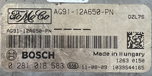 Bosch Engine ECU, Ford, Jaguar, Land Rover, 0281018583, 0 281 018 583, AG9112A650PN, AG91-12A650-PN