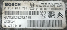 Bosch Engine ECU, HDI, 0281011784, 0 281 011 784, 9655919780, 96 559 197 80, 1039S06089, EDC16C34