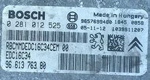 Bosch Engine ECU, HDI, 0281012525, 0 281 012 525, 9661376380, 96 613 763 80, 1039S11207, EDC16C34