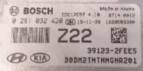 Bosch Engine ECU, KIA, 0281032420, 0 281 032 420, 39123-2FEE5, Z22 