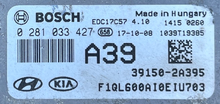 Bosch Engine ECU, KIA, 0281033427, 0 281 033 427, 391502A395, 39150-2A395, 1039T19385, A39
