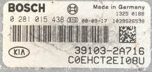 Bosch Engine ECU, Kia-Hyundai, 0 281 015 438, 0281015438, 39103-2A716, 1039S26538