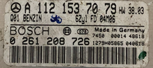 Bosch Engine ECU, Mercedes-Benz, 0261208726, 0 261 208 726, A1121537079, A 112 153 70 79