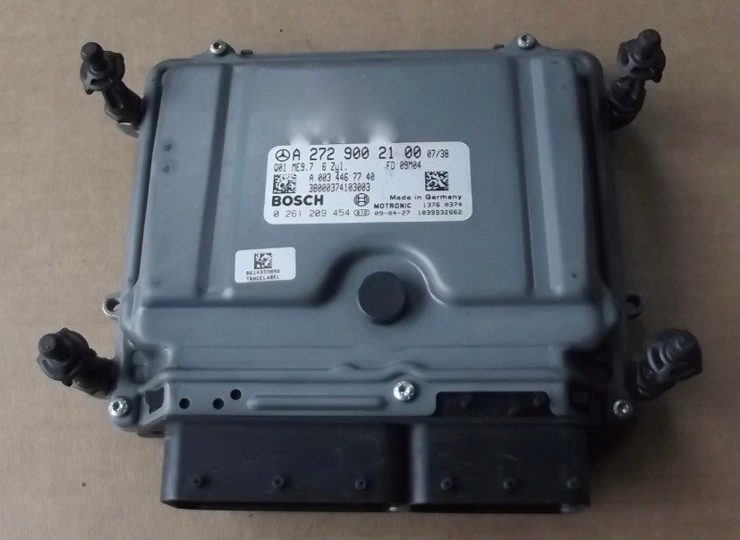 Bosch Engine ECU, Mercedes-Benz, 0261209454, 0 261 209 454, A2729002100, A 272 900 21 00, ME9.7, 1039S32662