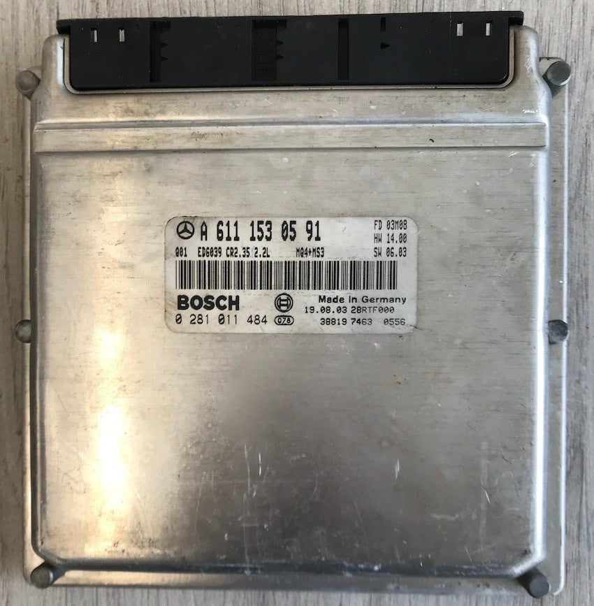Bosch Engine ECU, Mercedes-Benz, 0281011484, 0 281 011 484, A6111530591, A 611 153 05 91, CR2.35