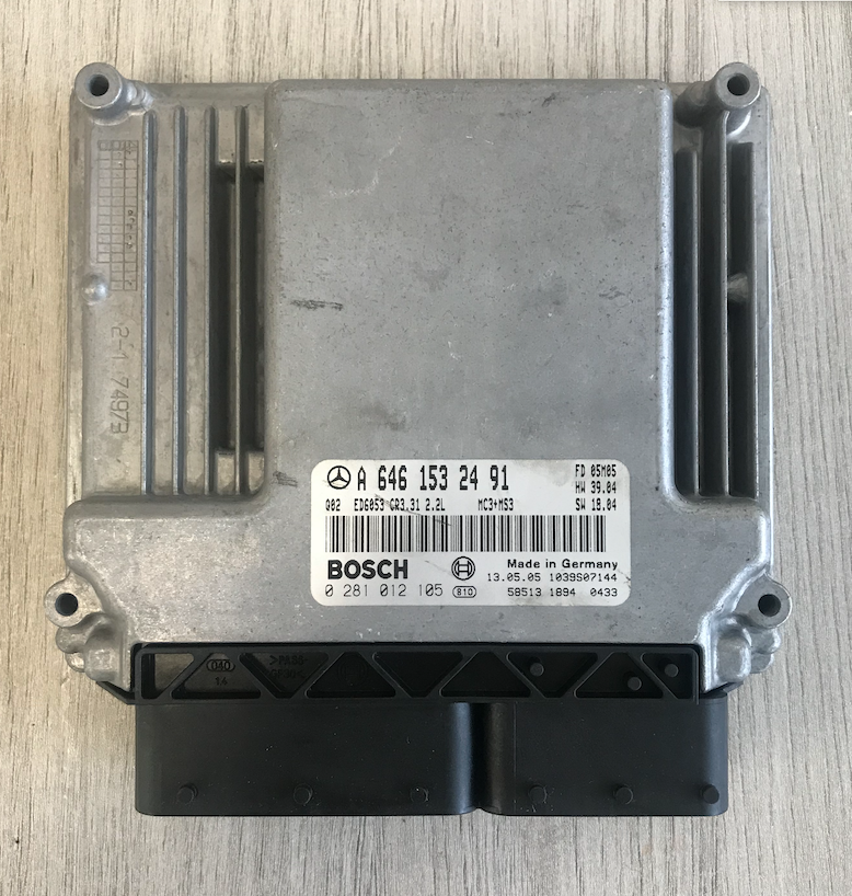 Bosch Engine ECU, Mercedes-Benz, 0281012105, 0 281 012 105, A6461532491, A 646 153 24 91, CR3.31 2.2L