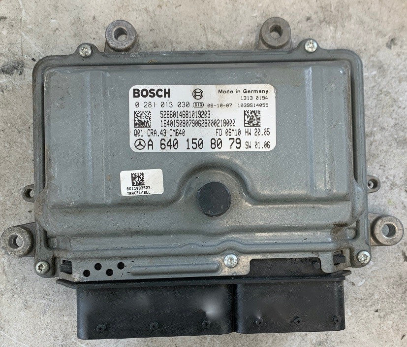 Bosch Engine ECU, Mercedes-Benz, 0281013030, 0 281 013 030, A6401508079, A 640 150 80 79, 1039S14055