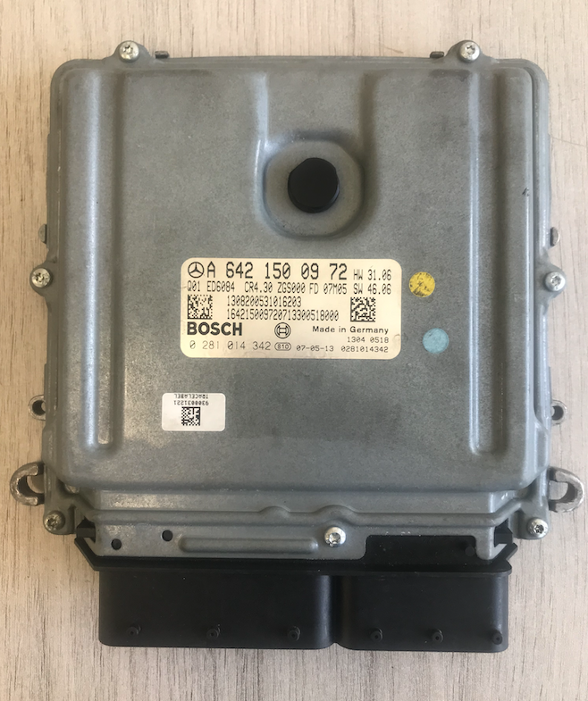 Bosch Engine ECU, Mercedes-Benz, 0281014342, 0 281 014 342, A6421500972, A 642 150 09 72