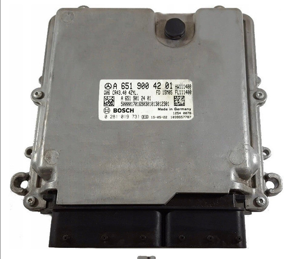 Bosch Engine ECU, Mercedes-Benz, 0281019731, 0 281 019 731, A6519004201, A 651 900 42 01, 1039S57787