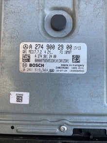 Bosch Engine ECU, Mercedes-Benz, 0 261 S19 944, 0261S19944, A 274 900 29 00, A2749002900, A 274 901 24 00, A2749012400, MED17.7.2