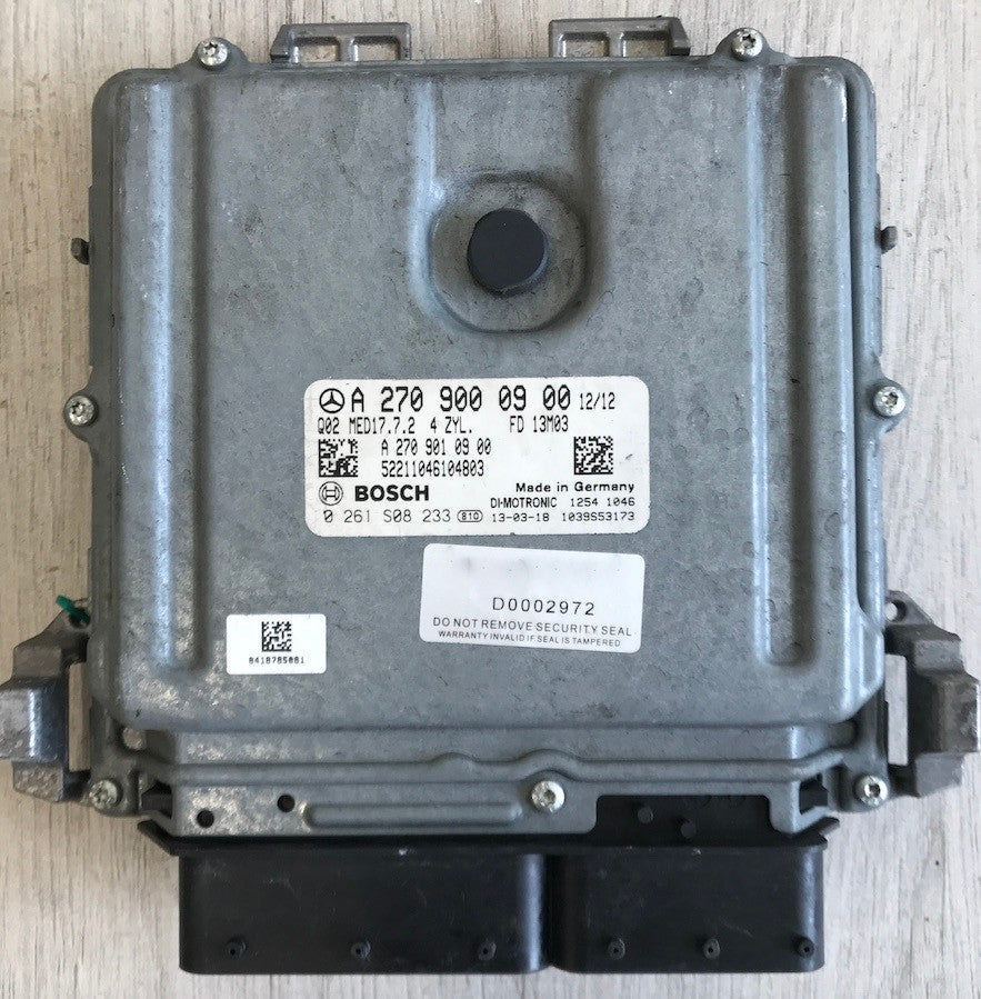 Bosch Engine ECU, Mercedes-Benz A180/A200/B180/B200/CLA180/CLA200/GLA200 1.6, 0261S08233, 0 261 S08 233, A2709000900, A 270 900 09 00