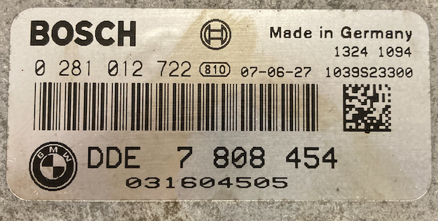 Mini Cooper 1.6 D, 0281012722, 0 281 012 722, DDE7808454, DDE 7 808 454