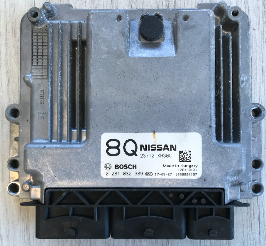 Bosch Engine ECU, Nissan Note 1.5DCi, 0281032989, 0 281 032 989, 23710XH30C, 23710 XH30C, 8Q, 1039S96157