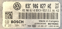 Bosch Engine ECU, Seat Ibiza 1.4, 0261S04767, 0 261 S04 767, 03C906027AE, 03C 906 027 AE, 1039S39305, MED17.5.5