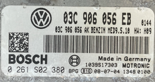 Skoda Octavia 1.6 FSI, 0261S02380, 0 261 S02 380, 03C906056EB, 03C 906 056 EB, 03C906056AK, 03C 906 056 AK, MED9.5.10